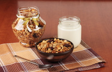 Muesli and yogurt