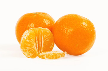 Mandarin isolated on white background