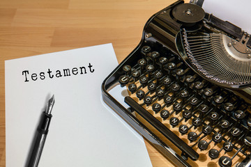 Schreibmaschine, Testament