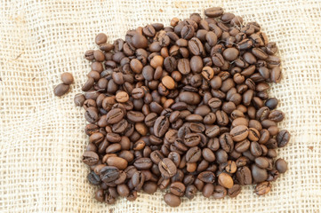macro of coffee