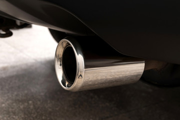 Car exhaust. Auto exterior detail.