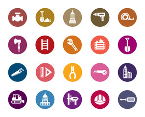 Buildings and Construction Color Icons