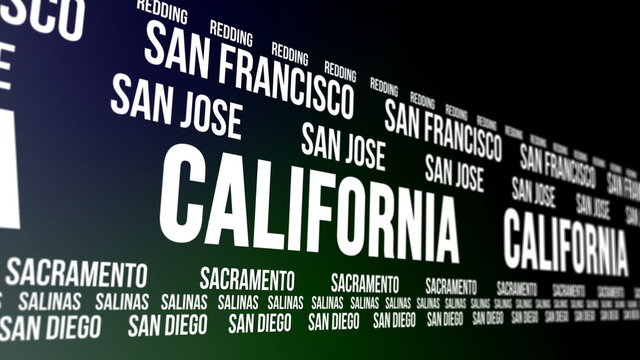 California State and Major Cities Scrolling Banner