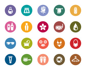 Beauty and Cosmetic Color Icons