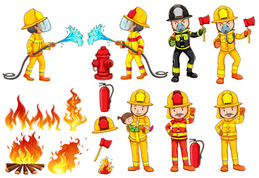 A group of firemen