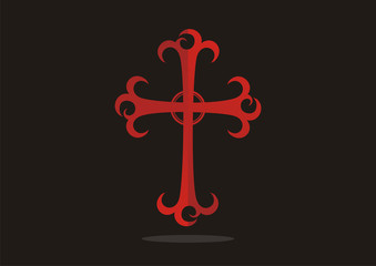 Cross church logo vector