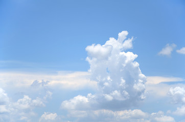 Blue sky with clouds.