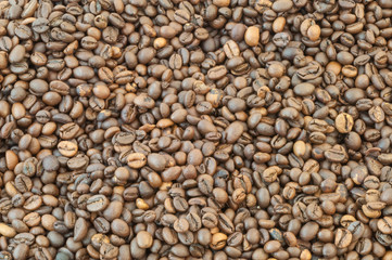 macro of coffee