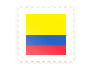 Postage stamp icon of colombia