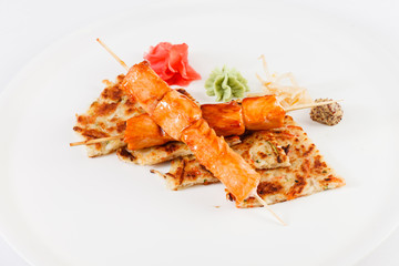 salmon kebab