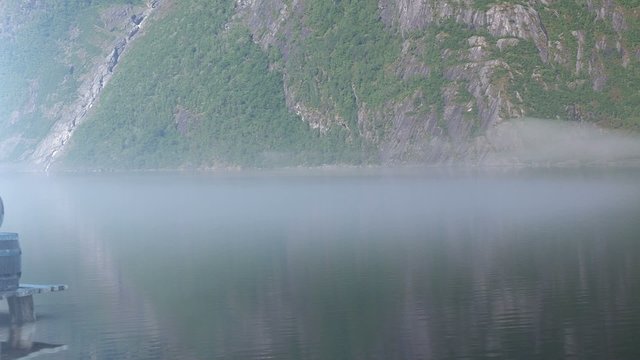 Viking Longboat On A Pier In Norway, Epic FullHD VisualFX shot