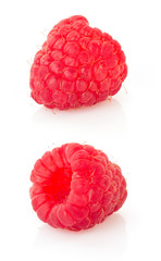 raspberry  on white