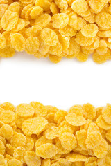 corn flakes on white