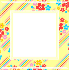 yellow floral frame