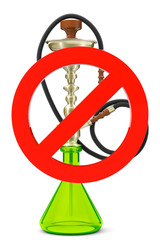 No smoking hookah sign
