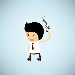 Shoot the gun, VECTOR, EPS10