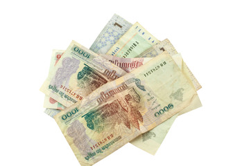 Obraz na płótnie Canvas Banknotes of Laos