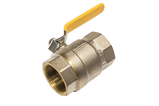 ball valve with path on a white background