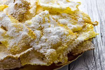 Sfrappole di carnevale bolognesi from italy