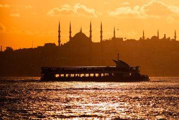 Sunset with view in Istanbul