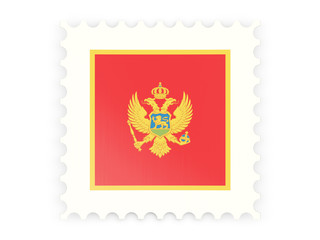 Fototapeta na wymiar Postage stamp icon of montenegro
