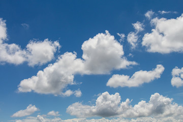 Naklejka na ściany i meble Clouds on the blue sky in cloudy days