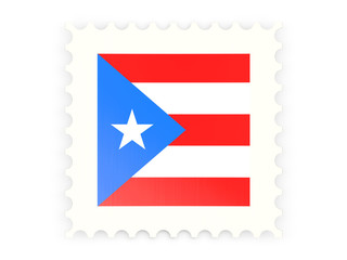 Fototapeta premium Postage stamp icon of puerto rico