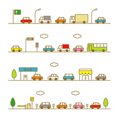 交通　自動車　カラーバージョン