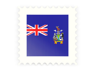 Postage stamp icon of south georgiah islands