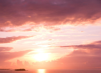 Fiery Backdrop Evening Scene