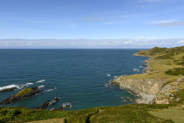 rocky coastline at Woolacombe bay, Devon