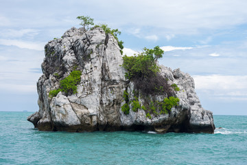 Fototapeta na wymiar Rock island in sea (National Marine Park)