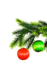 Christmas decoration isolated on the white