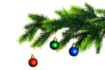 Christmas decoration isolated on the white