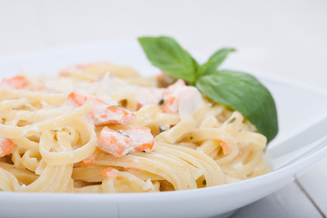 Pasta with salmon