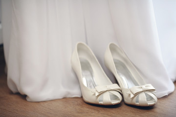 white wedding shoes