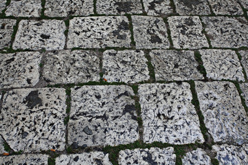 texture wet pavement stones background