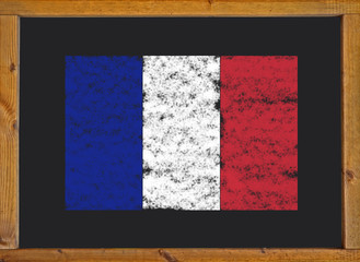 France flag on a blackboard