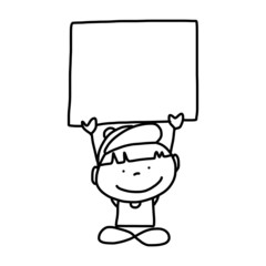 hand drawing abstract cartoon party