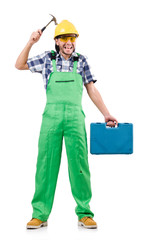 Industrial worker isolated on the white background