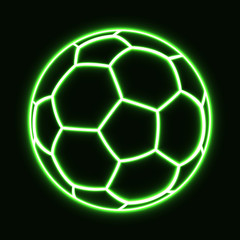 Naklejka premium glowing soccer football ball