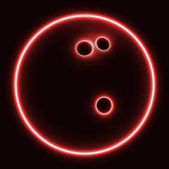 glowing bowling ball
