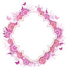 Background with pink flowers