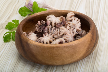 Boiled octopus