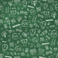 Hand drawn colorful school background