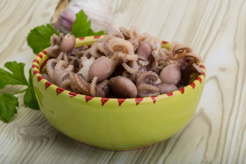 Boiled octopus