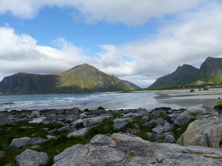 Paysage aux îles lofoten en Norvège