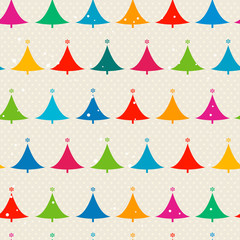 christmas trees seamless pattern
