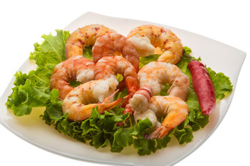 Unshelled king prawn