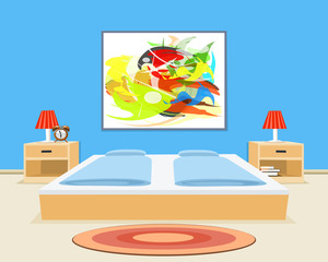 Bedroom Background. Vector illustration